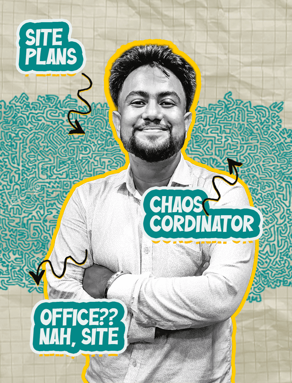 Madhurjya's playful team portrait