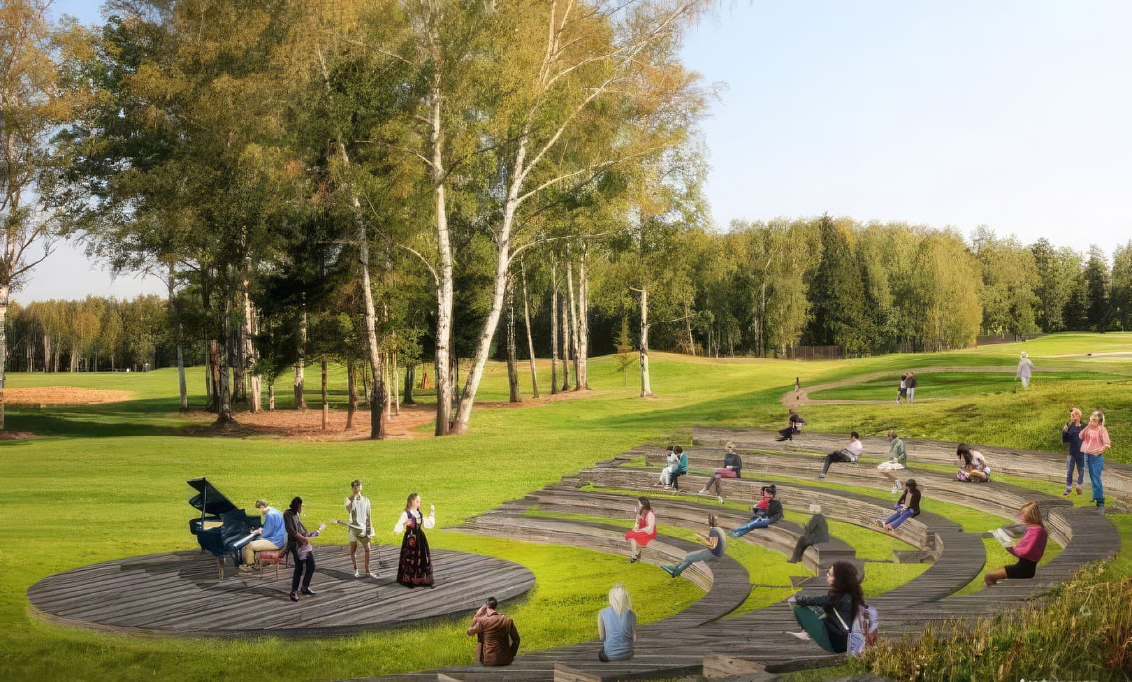 The Yard — outdoor amphitheatre wellness session