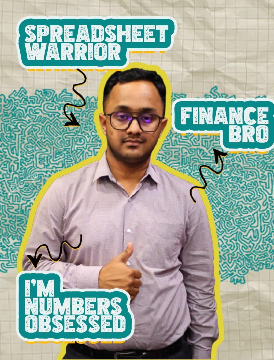 Himanish's playful team portrait