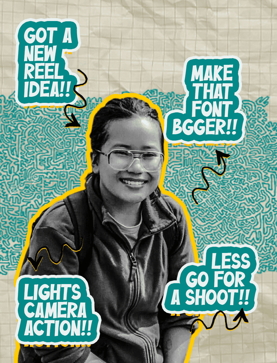 Kavita's playful team portrait
