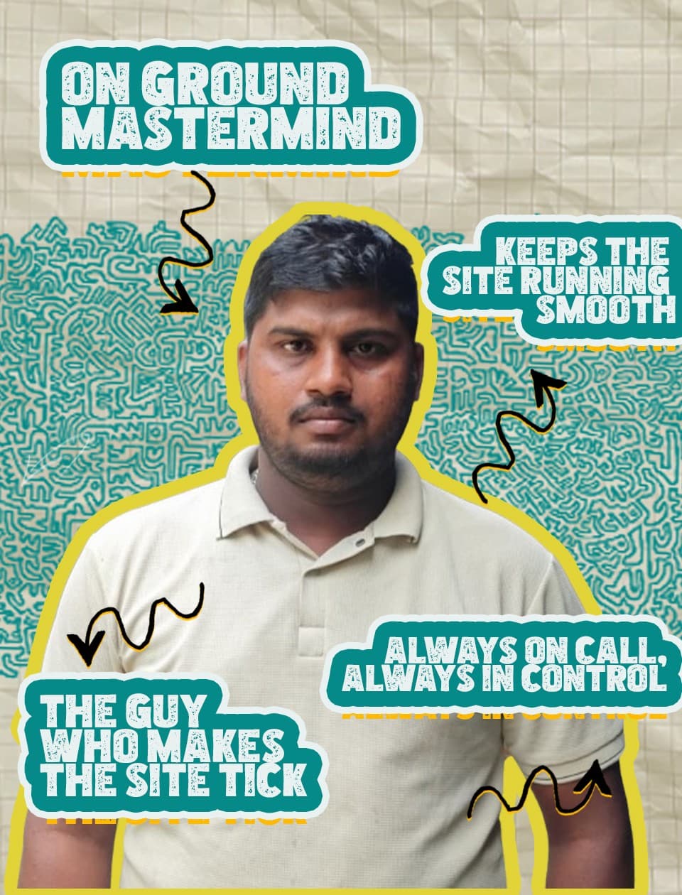Karan's playful team portrait