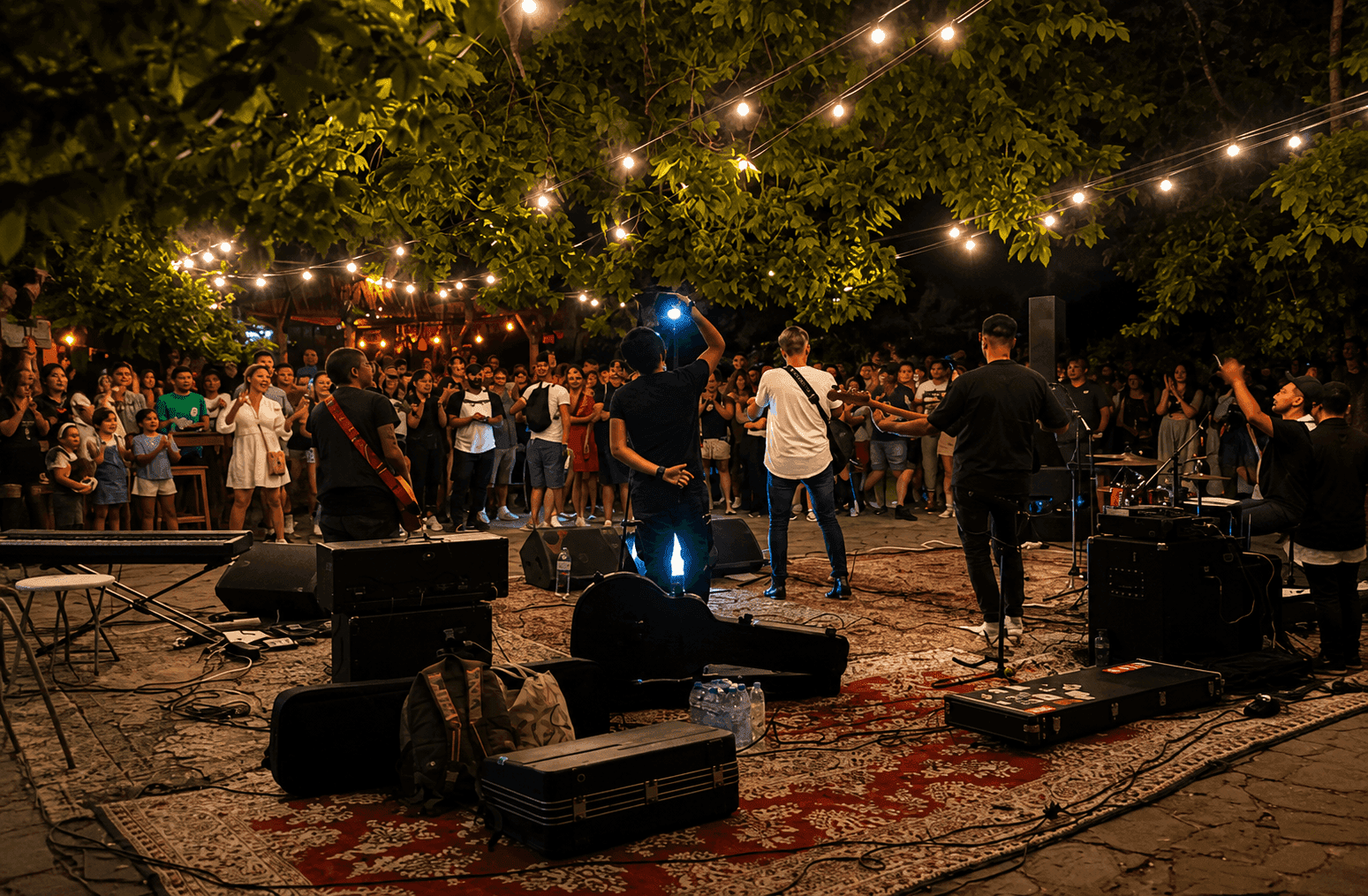 The Terminal — evening live-music event under string lights